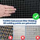 Hardware Cloth 1/2 inch Square Openings - 19 Gauge 48'' x 50' Hot-Dip Galvanized Wire Mesh, Welded Cage Wire Rolls Great for Animal Enclosure Chicken Coop Flower Beds Rabbits Wire Fencing