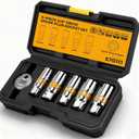 ELEAD 6-Piece 3/8" Drive Spark Plug Socket Set with Spark Plug Gapper, SAE & Metric, 5/8", 3/4", 13/16", 14mm, 18mm, CR-V Sockets with Rubber Holding Rings