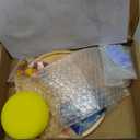 WEBEEDY DIY Mosaic Craft Kit - Flower Mosaic Bamboo Coasters for Adults, Blue Style Glass Tiles, 6.1