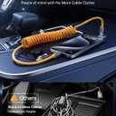 4-in-1 Coiled USB C Cable for Car [60W Fast Charging] USB C to Lightning Cable [CarPlay&Android Auto] Charger Cord with L/Type C/USB A Multi Ports for iPhone/iPad-5ft Yellow (SHEZI-Series)