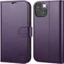 OCASE Compatible with iPhone 14 Wallet Case, PU Leather Flip Folio Case with Card Holders RFID Blocking Kickstand [Shockproof TPU Inner Shell] Phone Cover 6.1 Inch 2022 (Dark Purple)