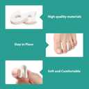 Welnove Foam Toe Separators - 40 Pack Toe Spacers for Corn, Blister, and Hammer Toe Relief - Breathable, Adhesive Options for Pain from Bunions, and Toe Overlap, Toe Spacers for Men