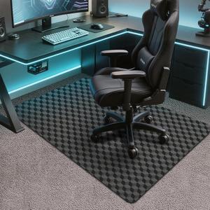 AiBOB Office Chair Mat for Carpet, 48"x36"Gaming Computer Desk Mat for Low Pile Carpet, Heavy Duty Floor Protector Mat for Rolling Chairs, Easy Glide Chair Mat for Home Office