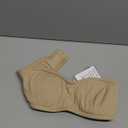 ANGOOL Strapless Bra for Women Seamless Comfort Wirefree Tube Top Bralette, Beige, Size M