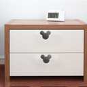 2 Pack Metal Mouse Cabinet Knobs with Screws for Dresser Drawers Bedroom Bathroom Decor Mouse Drawer Pulls