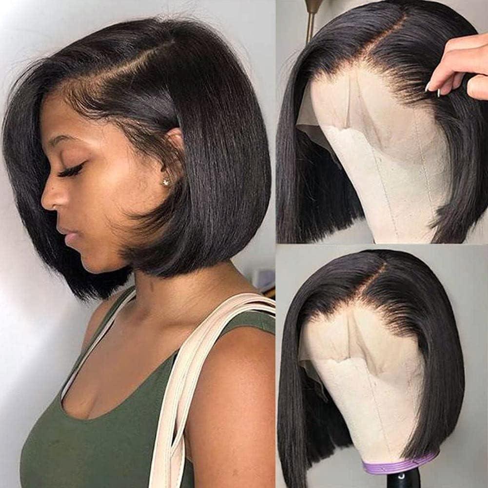 Usexy 10 Inch Bob Wig Human Hair 13x4 HD Lace Front Wigs Human Hair Pre Plucked Short Bob Wig Lace Frontal Wigs for Black Women Human Hair