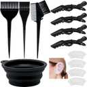 12 Pcs Hair Bleach Kit Professional Hair Coloring Products with Hair Dye Brush, Hair Color Bowl, Earmuffs, Hair Clips for Salon Hair Dye, Hair Color at Home, Hair Highlighting