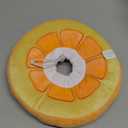 ANWA Adjustable Cat Cone Collar Soft, Cute Cat Donut Collar After Surgery, Kitten Recovery Cones to Stop Licking (Medium, Orange)