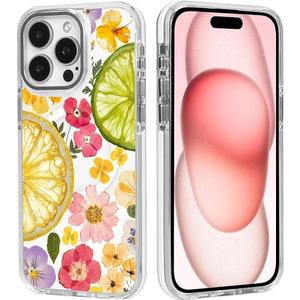 DAIZAG Magnetic Case for iPhone 13 Pro Max,Dried Fruit Flower Green Design On Clear Base Compatible with MagSafe,Drop Protection Shockproof Case for iPhone 13 Pro Max White