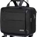 Lekebobor Rolling Laptop Bag - Laptop Briefcase on Wheels for Women/Men Fits Up to 15.6Inch Rolling computer Bags Water Resistant for Travel Work and Business (Black)