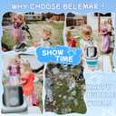 Belemar Upgraded Bubble Machine with Remote Control, Automatic Rotation & RGB Lights, 1800mAh Rechargeable Battery, Type-C Charge, Bubble Maker for Kids, Weddings, Birthday Parties, Outdoor Activities