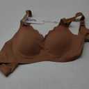 Vertvie Seamless Bras for Women No Underwire Wireless Push Up Bra Support Full Coverage Bralette Comfort Everyday Sports Bra
 (Medium, Coffee)