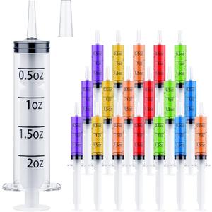 JOLLY CHEF 500 Pack 2 oz Jello Shot Syringes with Caps, Plastic Syringes | Reusable BPA-Free Food Grade Syringes for Halloween Christmas Bachelorette Wedding Birthday Bar Catering Party Supplies