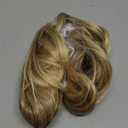 CJL HAIR Claw Clip Short Ponytail Hair Extensions DIY Bendable Metals Messy Bun Hair Piece for Wonen Wavy Curly Synthetic Fake Hairpieces Gloden Blonde and Beach Blonde Tips