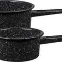 Granite Ware Non-Stick Saucepan Set with Steel Core, 1 & 2 Quart - Durable & Scratch-Resistant Pot for Soups and Sauces - Fast, Even Heating - Non-Toxic Cookware Essentials (Speckled Black)