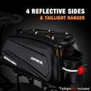 JXFUKAL Bike Bags for Bicycle Rear rack - 9.5L/17L/40L Hard Shell Waterproof Bike Ebike Trunk Pannier Saddle Seat Bag Carrier with Reflector, Rain Cover & Shoulder Strap for Commuter Travel Outdoor