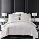 Sunshine Nicole Distressed Velvet Comforter Set, Distressed Velvet Face and Brushed Solid Microfiber Reverse, with Light Weight Soft Poly Fill, 5 Pieces Light Ivory, King