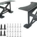 Under Desk Mount Metal Storage Stand For PS5 Console, Carbon Steel Rack with Silicone Protection, Stable And Secure Attachment, Space Saving Design for Gaming Setup, Black