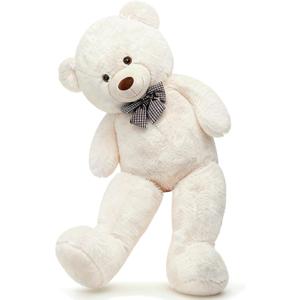 MorisMos Giant White Teddy Bear 4 Feet, Cute 47inch Stuffed Animal Big Teddy Bear Plush, Classic Girlfriend Boyfriend Gift, Birthday, Party Favor