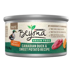 Purina Beyond Grain Free Canadian Duck and Sweet Potato Recipe Wet Cat Food Pate - (Pack of 12) 3 oz. Cans, Best By: 01/2026