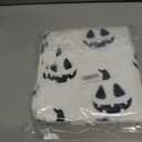 Fall Halloween Throw Pillow Covers 18x18 Set of 2 - Autumn Pumpkin Decor Pillow Cases - Faux Fur Decorative Pillows for Home Patio Couch Sofa - White