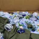 4x8 FT Blue Hydrangea Rose Artificial Flower Wall Backdrop for Events, Normal