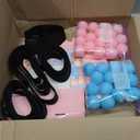 Lunmon 4 Sets Blue Pink Bear Gender Reveal Baby Shower Swing Shaking Balls Activity Set for Adult Novelty Twerk Includes 40 Balls, Ribbon & Cardboard Boxes Bridal Shower for Outdoors Indoors