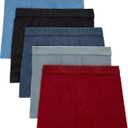 boys Hanes Originals Ultimate Supersoft Boys' Boxer Brief Underwear, Assorted, 5-pack (Small, Red/Blue/Black)