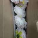 Tigeen 12Pcs Peonies Artificial Flowers Faux Roses Silk Flowers Hydrangea Artificial Bouquet for Wedding Table Centerpiece Floral Vase Home Office Bridal Decor (Pink) Missing Parts