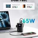 INIU 20000mAh Laptop Power Bank, Ultra Compact 65W PD Dual Fast Charging Portable Charger, Flight-Safe Battery Pack with USB C Cable for Travel MacBook iPad Tablet Switch iPhone 17 16 Pro Samsung S25