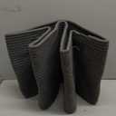 70L Large Blanket Basket, 21.6" x 16.9" x 11.8" Woven Storage Basket for Living Room, Nursery Blanket Storage for Toys, Towels, Dirty Clothes (Black)