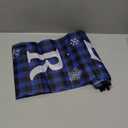 Tatuo 3 Piece Merry Christmas Porch Signs Christmas Buffalo Plaid Porch Banner Xmas Party Front Door Sign for Holiday Home Indoor Outdoor Xmas Party Favor(Blue and Black)