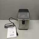 Aeitto Ice Maker Countertop 26lbs/24H, Ice Machine 8 Ice Cubes Ready in 6 Mins, 2 Sizes of Bullet Ice Portable Ice Makers with Basket & Scoop, Auto Self-Cleaning for Home/Kitchen/Office Stainless