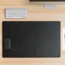 Classic Black Leather 30" x 19" Desk Mat Without Rails