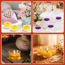 36 Pack Clear Glass Tealight Candle Holders, 1.8 Inch Wide x 1 Inch High, for 1.5" Tealights, Bulk for Wedding Centerpieces, Party, Dinner, Home Decor