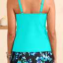 Tempt Me Women Tankini Swimsuits with Skirt - Two Piece Tummy Control Bathing Suit with Pockets Loose Fit 2026 Swimwear (Blue), Size 22W