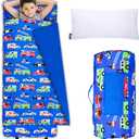 Wildkin Kids Original Nap Mat  Cozy Kids Sleep Mat with Pillow, Ideal for School & Travel - Heroes