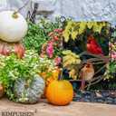 2 x Fall Garden Flag Cardinal Birds 12x18 Inch Double Sided, Autumn Leaves Decorative Yard Flags for Anniversary Yard Outside Holiday Seasonal Decoration