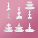 BLISSUR Cupcake Stand Tower, 2 Pack, White, 3 Tiered, Cup Cake Stand Cardboard Dessert Holder for Parties (White)