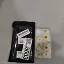 for iPhone 17 Clear Case with Pressed Real Flowers Design,Glitter Cute White Floral Pattern Slim Soft TPU Protective Women Girl's Phone Cover for iPhone 17