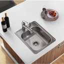 Elkay Dayton D117213 Single Bowl Top Mount Stainless Steel Bar Sink