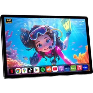 11.5" Android 13 Car TV, Touchscreen Headrest Monitor for Car Back Seat Entertainment System, Support Phone Wireless Mirroring Sync Screen HDMI SD Card USB 4K Video Playback (2G+32G(1*pc))