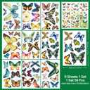 59 Pcs Butterfly Window Decals  Colorful Window Clings to Prevent Bird Strikes, Removable Sliding Glass Door Decals & Peel-and-Stick Window Stickers for Glass Doors, Decorative Cling-On Vinyl