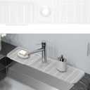 Kitchen Sink Splash Guard Behind Faucet 24 x 5.5 Inch, Toovem Faucet Handle Drip Catcher Tray, Longer Silicone Sink Faucet Mat, Dish Soap Sponge Holder for Bathroom, Farmhouse, Bar Rv (Clear)
