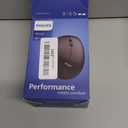 Philips Ergonomic Mouse - Vertical Mouse with 800/1200/1600 Adjustable DPI, 6 Silent Buttons Design for S/M Hands, Auto Power Saving, Light Weight, 2.4GHz Wireless Mouse for Laptop, Desktop, PC-Black