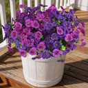 INQCMY Artificial Fake Pansy Flowers for Outdoor, 12 Pcs Faux Silk Pansies Spring Summer Flowers for Outside for Planter Pot Porch Yard Patio Front Door Window Box Home Decor