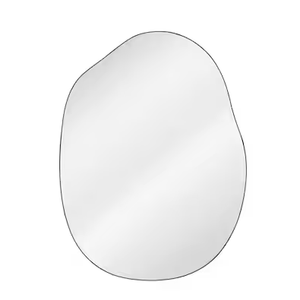 BEAUTYPEAK 23.6-Inches W x 31.5-Inches H Irregular Black Polished Frameless Wall Mirror, WKYX03-2432