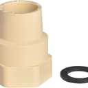 3/4" 10pcs CPVC Female Coupling Thread to Slip (Socket) Pipe Fittings Adapter With Rubber Gasket Beige (3/4 inch)