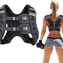Prodigen Weighted Vest for Women and Men 20 Lbs with Reflective Stripe and Double Adjustable Buckle Straps Weight Vests for Strength Training, Jogging, Cardio, Weight Loss, 20 lbs, Black
