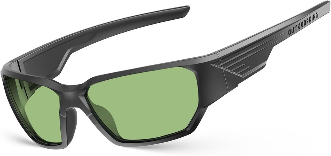 Men's Polarized Fishing Sunglasses, UV400 Wrap Around Sports Sunglasses, Floatable Anti-Glare Eyewear for Runing